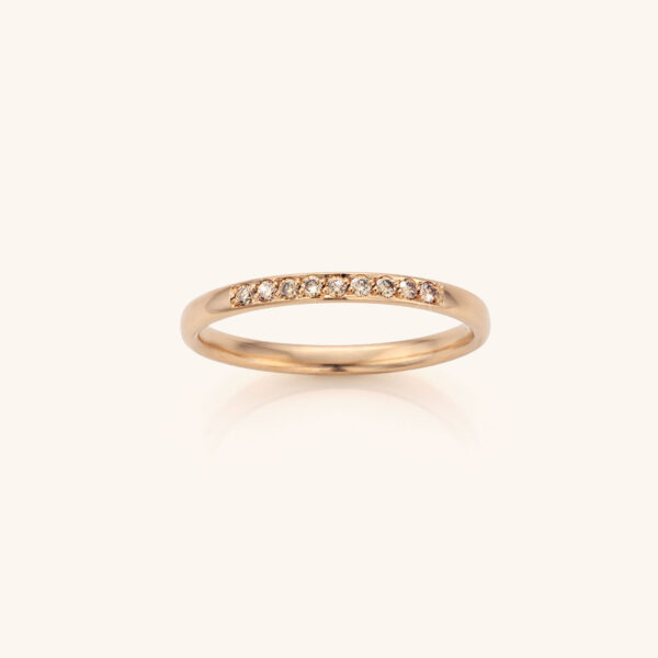 Louise – alliancering 2,2mm 9 diamanten 1,2mm